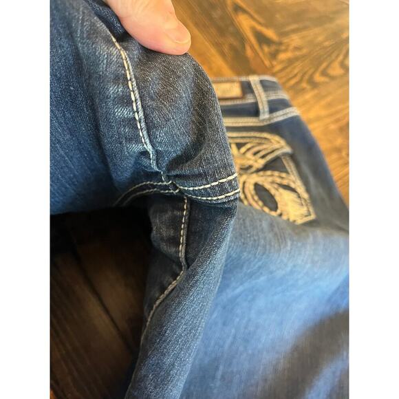 Earl Jean Jeans Capri Women 16P Y2K Grunge Thick Stitch Petite Western Cowgirl - Picture 12 of 12